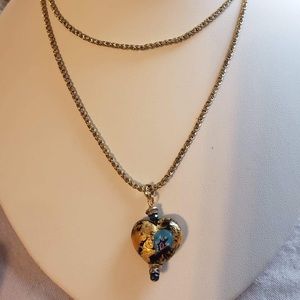 Amore Murano Heart Pendant plus chain